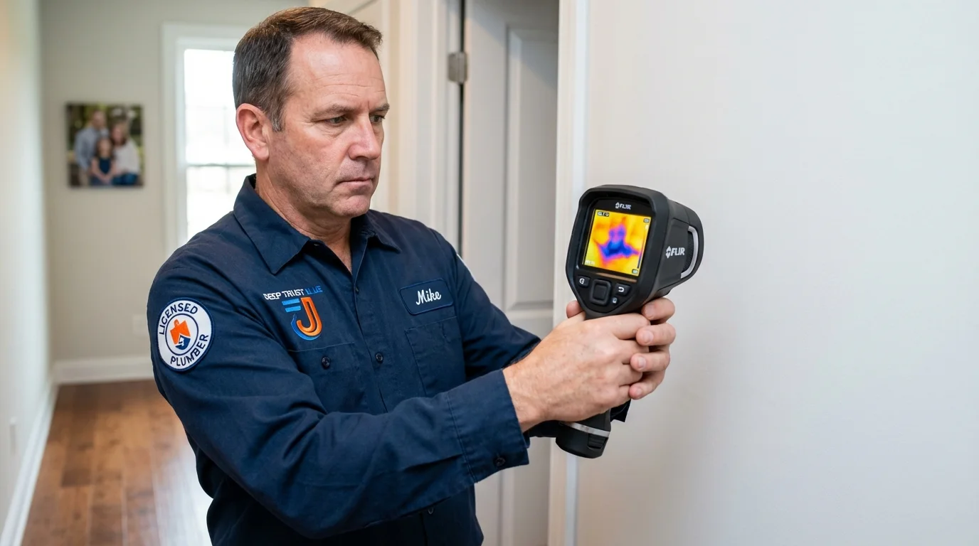 Thermal imaging leak detection by Johns Plumbing LLC in Parsonsfield